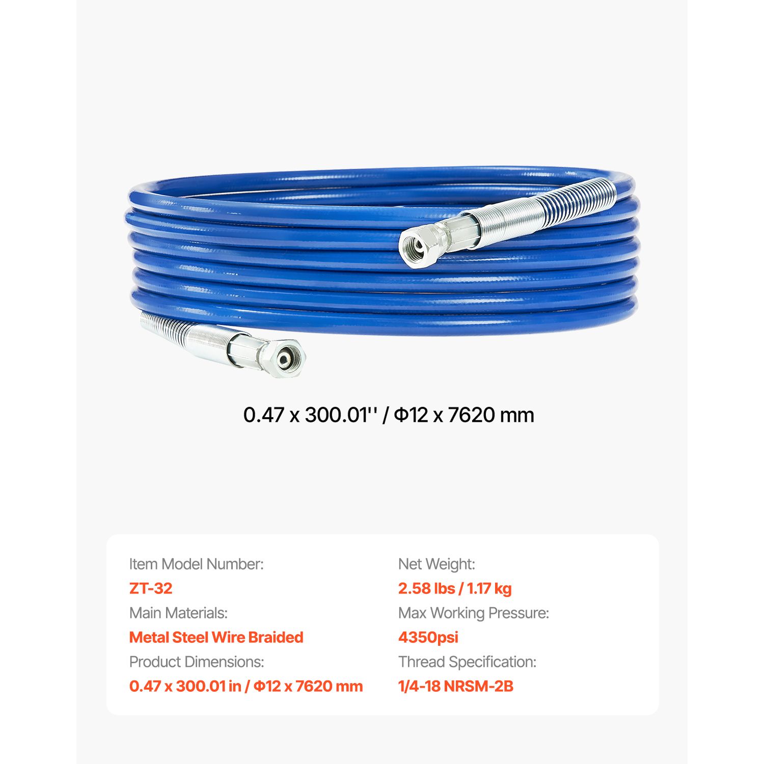 25ft Airless Paint Sprayer Hos - Flexible Hose Braided ulasan dan harga