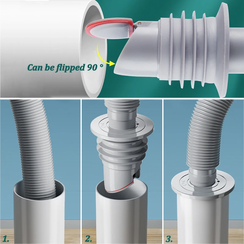 Silicone Bathroom Sewer Seal R - Drain Pipe Clip ulasan dan harga